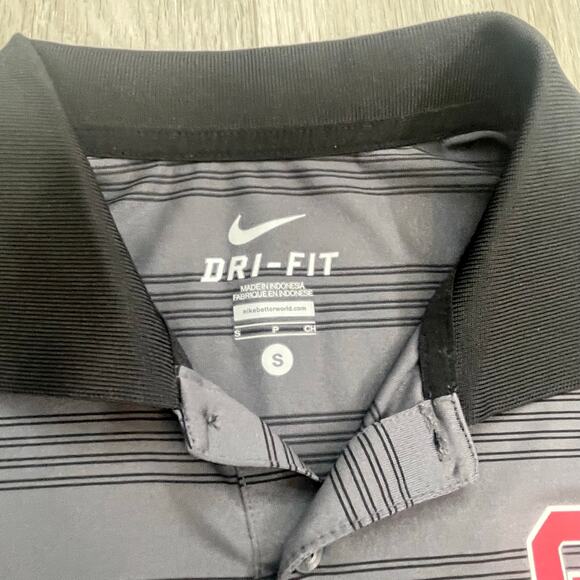 Nike Polo Dri-Fit Oklahoma Sooners Men’s Gray Striped Size Small - Picture 7 of 10